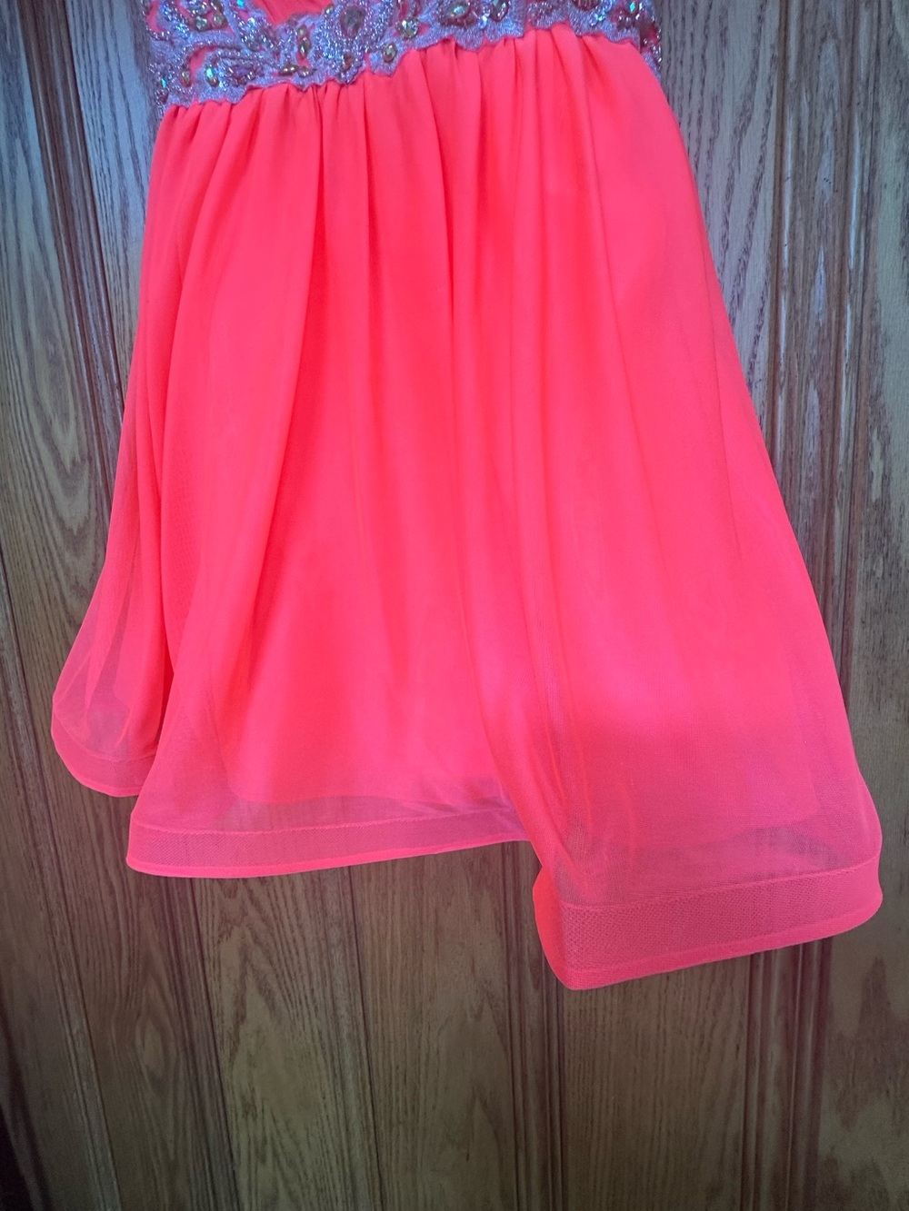 My Michelle Coral Strapless Autumn wedding guest homecoming dress Juniors 15 - Picture 4 of 15